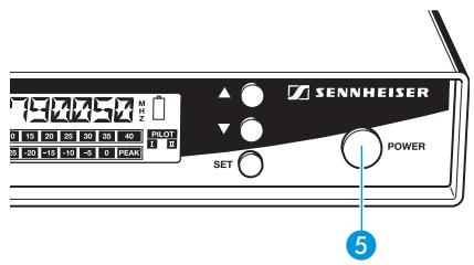 SENNHEISER EW 135 G2 - Mettre le récepteur fixe EM 100 G2 en marche et à l'arrêt - 1