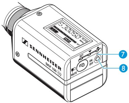 SENNHEISER EW 145 G2 - Mettre en marche et à l'arrêt le récepteur mobile et l'émetteur de poche - 1