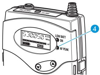 SENNHEISER EW 145 G2 - Affichage de la sensibilité - 1