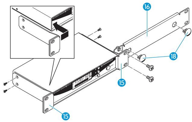 SENNHEISER EW 165 G2 - Montage en rack et montage des antennes à l'avant - 3