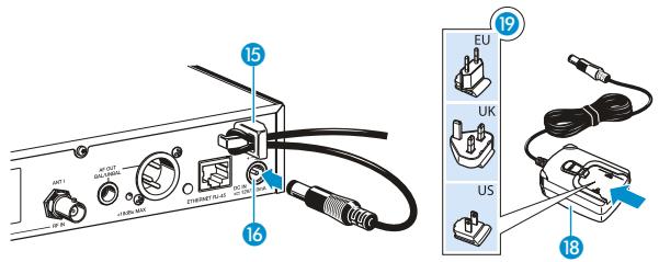 SENNHEISER EW 300 IEM G3 - Raccorder le bloc secteur - 1