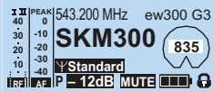 SENNHEISER EW 300 IEM G3 - Affichage standard selectionnable - 1