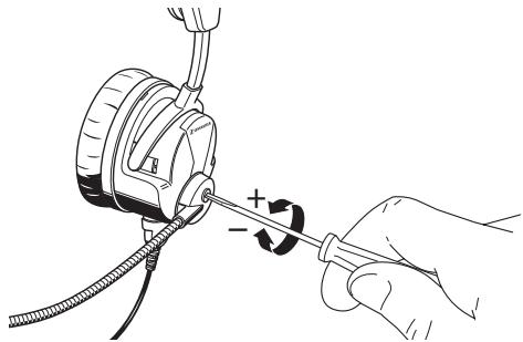 SENNHEISER HME 26 - Régler la sensibilité du microphone - 1