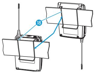 SENNHEISER SET 100 P - Fixer l'émetteur de poche aux vêtements - 1