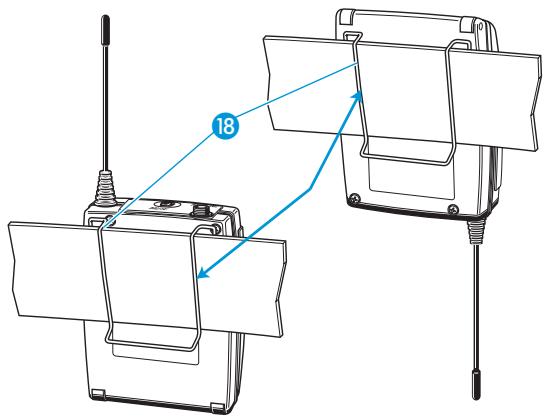 SENNHEISER SK 100 G3 - Fixer l'émetteur de poche aux vêtements - 1