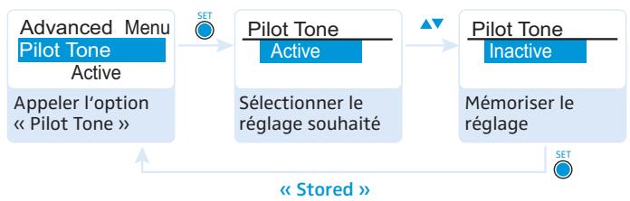 SENNHEISER SK 100 G3 - Activer/désactiver la transmission du signal pilote - « pilot tone - 1