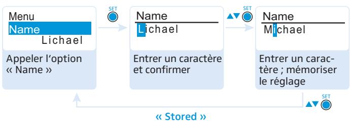 SENNHEISER SK 100 G3 - Saisir un nom - « name - 1