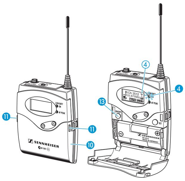 SENNHEISER SK 100 G3 - Allumer/éteindre l'émetteur de poche - 1