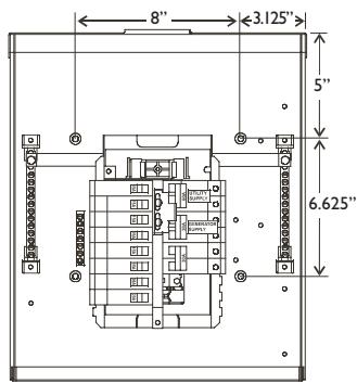 BRIGGS & STRATTON BRIGGS & STRATTON POWER PRODUCTS MANUAL TRANSFER SWITCH 60 AMP NEMA 3R - Mounting Dimensions - 4