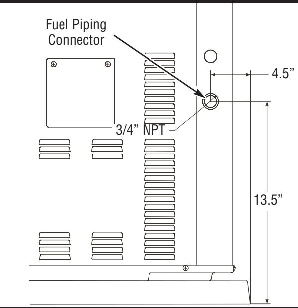 BRIGGS & STRATTON BRIGGS & STRATTON 7000 WATT GENERATOR SYSTEM - Fuel Inlet Dimensions - 1