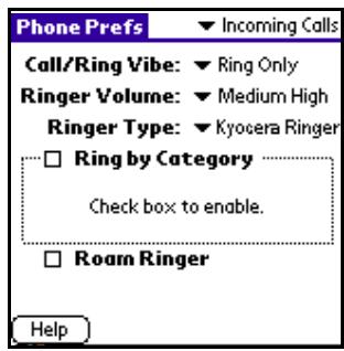KYOCERA 7135 - Réglage des paramètres des appels entrants - 1