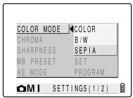 KYOCERA FINECAM SL300R - Selecting Color, Black & White or Sepia - 4