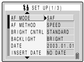 KYOCERA FINECAM SL300R - [AF MODE] Setting AF mode - 1