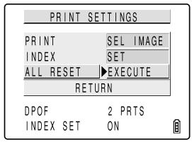 KYOCERA SL300R - Deleting all the DPOF print settings - 1