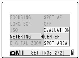 KYOCERA SL300R - [METERING] Selecting the Area Used for Setting the Exposure - 3