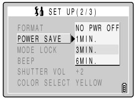 KYOCERA SL300R - [POWER SAVE] Switching the Camera Off Automatically to Save Power - 2