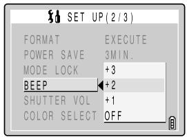 KYOCERA SL300R - [BEEP] Adjusting the Volume of the Camera Button Beep - 2