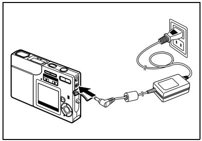 KYOCERA SL300R - Connect the AC adapter to the camera. - 1