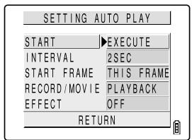 KYOCERA SL300R - Use  or  on the 4-way button to select [START] and then press the OK button ④ to begin the slideshow. - 1