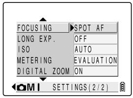 KYOCERA SL300R - Setting the focusing method - 2