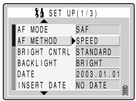 KYOCERA SL300R - [AF METHOD] Setting AF method - 1