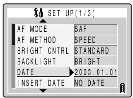 KYOCERA SL300R - [DATE] Setting the Camera's Date and Time - 1