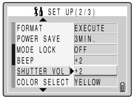 KYOCERA SL300R - Adjusting the Volume of the Shutter Sound - 1