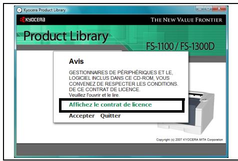 KYOCERA FS-1100 - Installation du pilote de l'imprimante sur un ordinateur équipé de Windows - 6