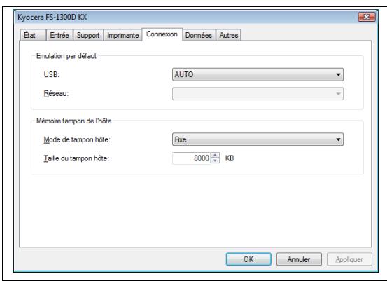 KYOCERA FS-1100 - Onglet Connexion - 1