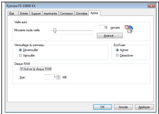 KYOCERA FS-1100 - Onglet Autres - 1