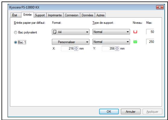 KYOCERA FS-1100 - Onglet Entre - 1