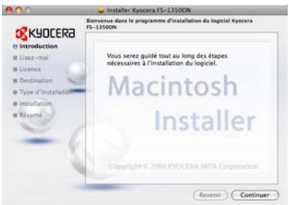 KYOCERA FS-1350DN - Installation du pilote de l'imprimante sur un ordinateur équipé de Mac OS - 3