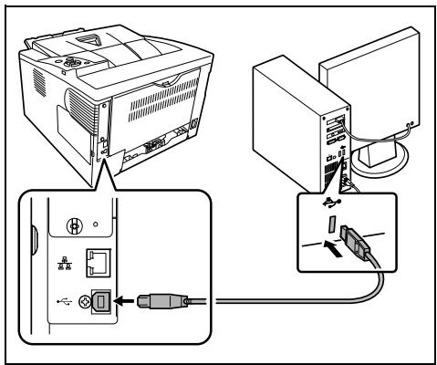 KYOCERA FS-1350DN - Branchement du cable USB - 1