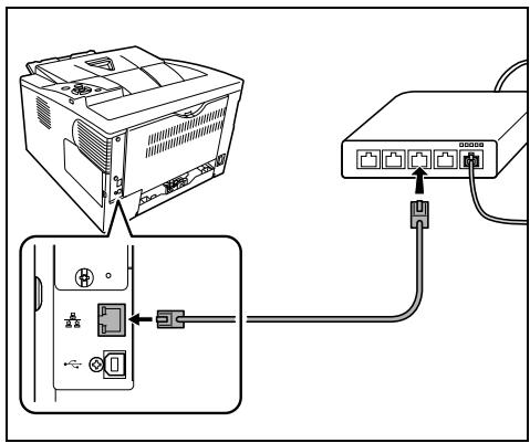 KYOCERA FS-1350DN - Branchement du cable réseau - 1