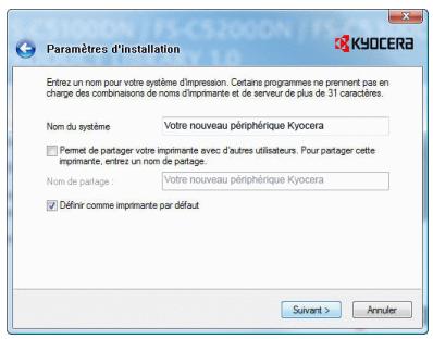KYOCERA FS-1370DN - Installation du logiciel sous Windows - 8