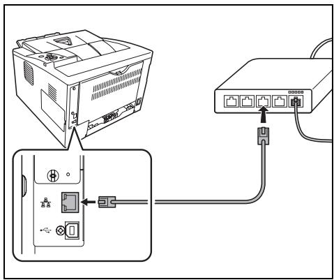 KYOCERA FS-1370DN - Branchement du cable réseau - 1
