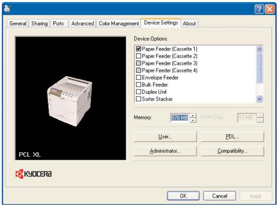 KYOCERA FS-3820N - Paramétrage du pilote d'impression - 1