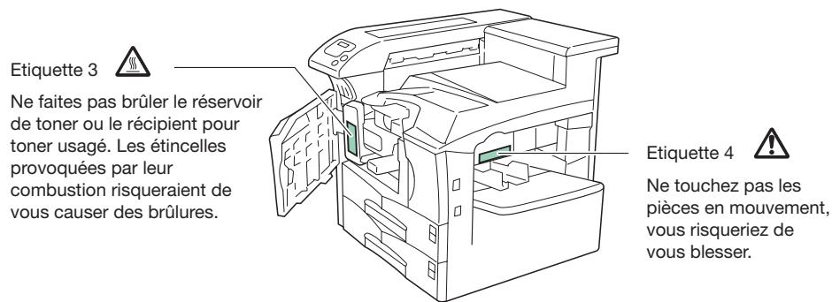 KYOCERA FS-9120DN - Étiquettes d'avertissement - 1