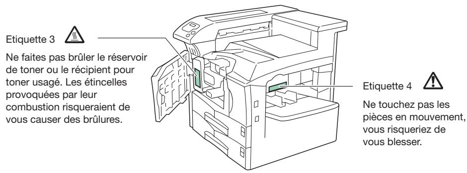 KYOCERA FS-9520DN - Étiquettes d'avertissement - 1