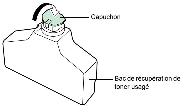 KYOCERA FS-C5020N - Tout en maintenant le bac de récupération de toner, appuyez sur le levier de verrouillage, puis retirez le bac avec précaution. - 2
