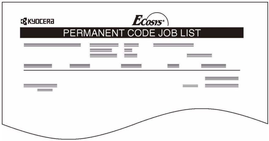 KYOCERA FS-C5025N - Impression d'une liste de codes JOB - 1
