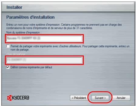 KYOCERA FS-C5150DN - Installation du logiciel sous windows - 8