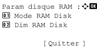 KYOCERA FS-C5400DN - Param disque RAM (utilisation du disque RAM) - 2