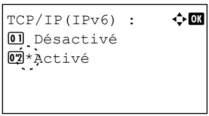 KYOCERA FS-C5400DN - Tcp/ip(ipv6) (activer/désactiver tcp/ip (IPV6)) - 1