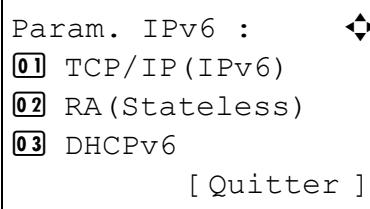 KYOCERA FS-C5400DN - Param. IPV6 (paramètres tcp/ip IPV6) - 1