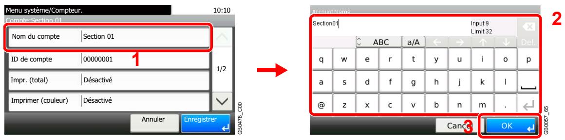KYOCERA FS-C8020MFP - Pour modifier un compte - 2