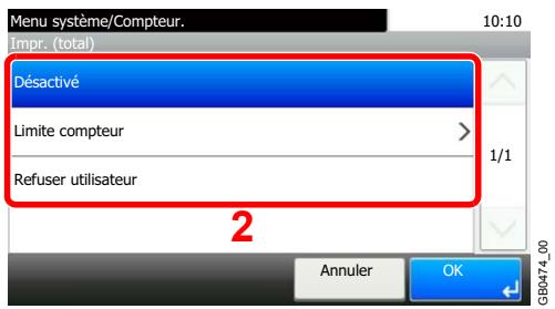 KYOCERA FS-C8020MFP - Pour modifier un compte - 8