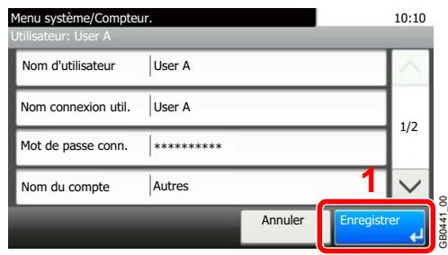 KYOCERA FS-C8020MFP - Enregisterl'utilisateur. - 1
