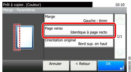 KYOCERA FS-C8020MFP - Spécifier la marge sur le verso. - 1