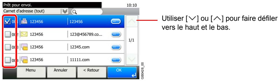 KYOCERA FS-C8020MFP - Sélectionner la destination. - 1